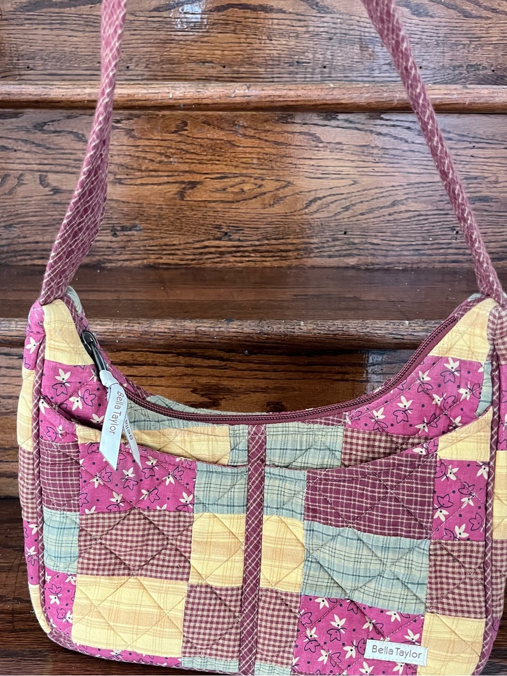 Bella Taylor Blakley Shoulder Bag Heirloom Rose Patchwork Sage Rose Floral